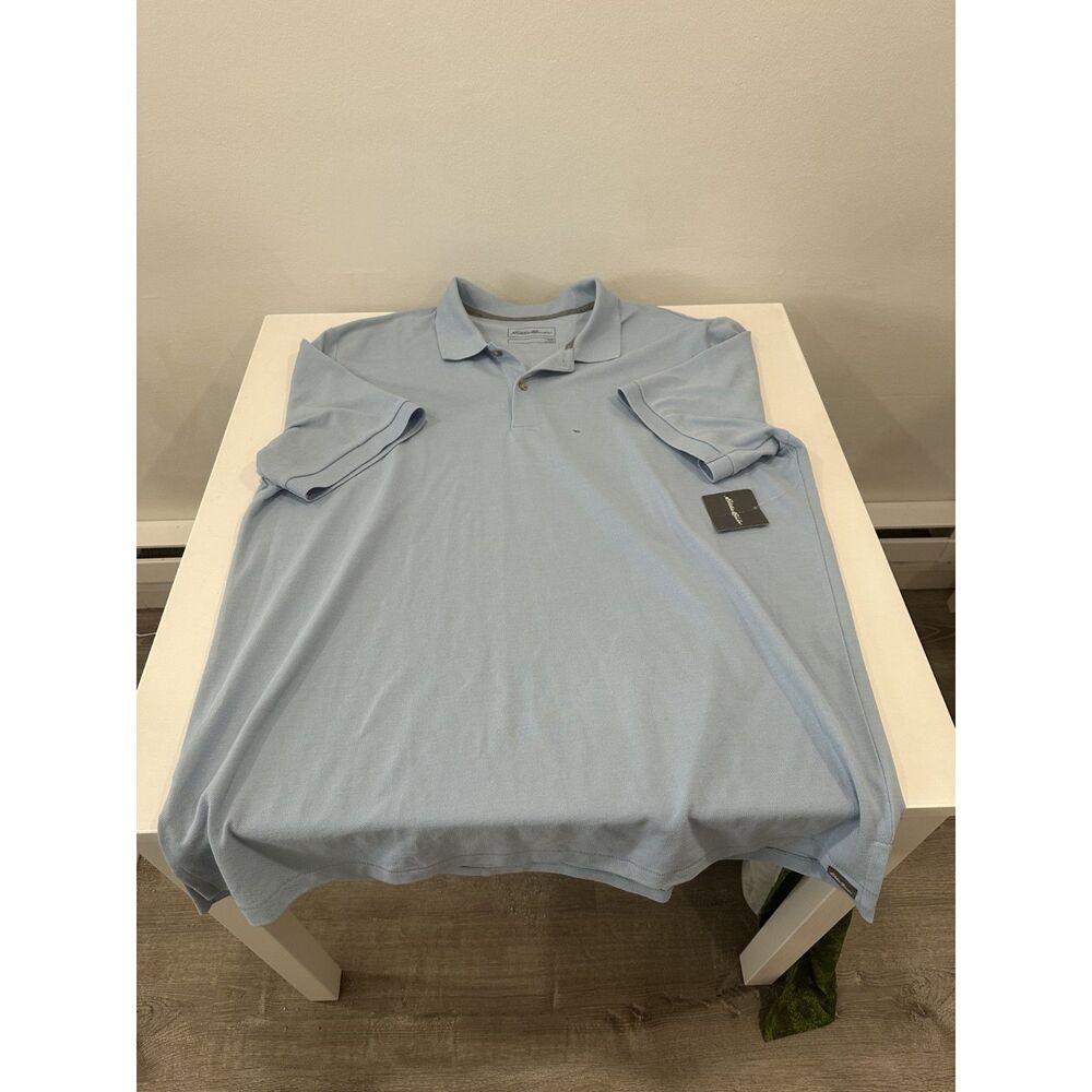 NWT Eddie Bauer Men’s XXL Light Blue Classic Field Polo